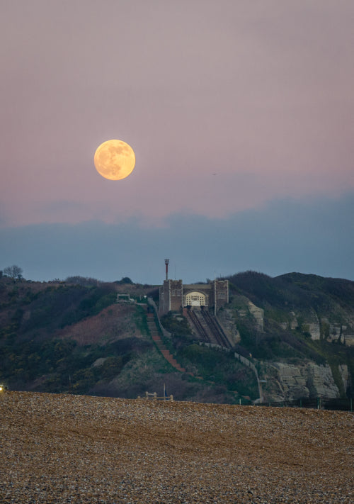 Full Moon over East Hill Cliff Railway