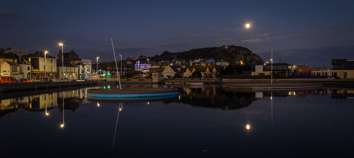 Full Moon Reflection, Hastings Boating Lake