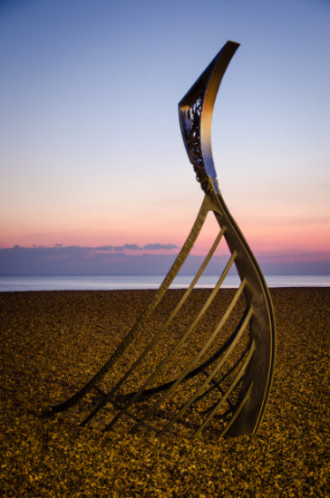 The Landing Sculpture at Sunset